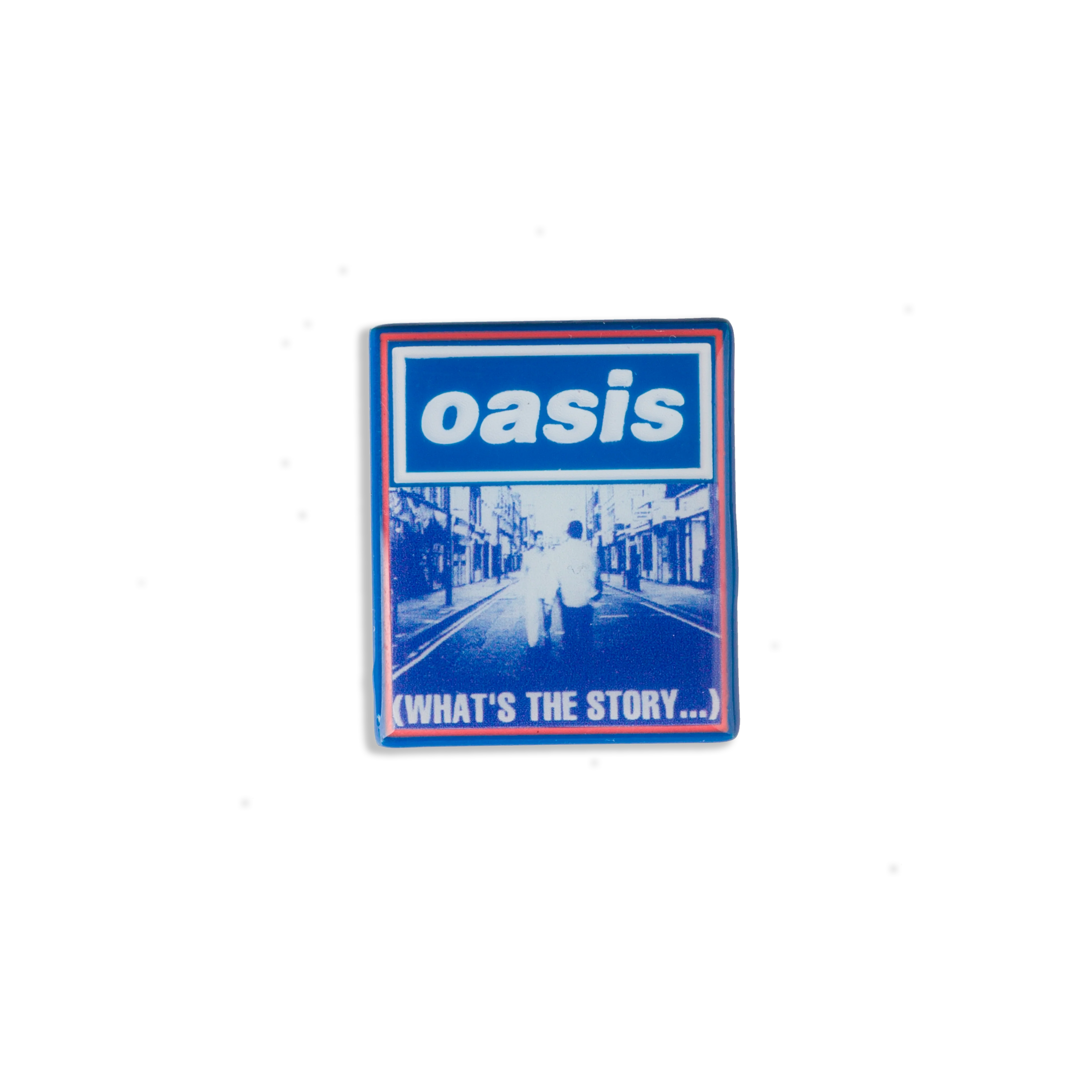 What's The Story Blue Tone Epoxy Pin Badge
